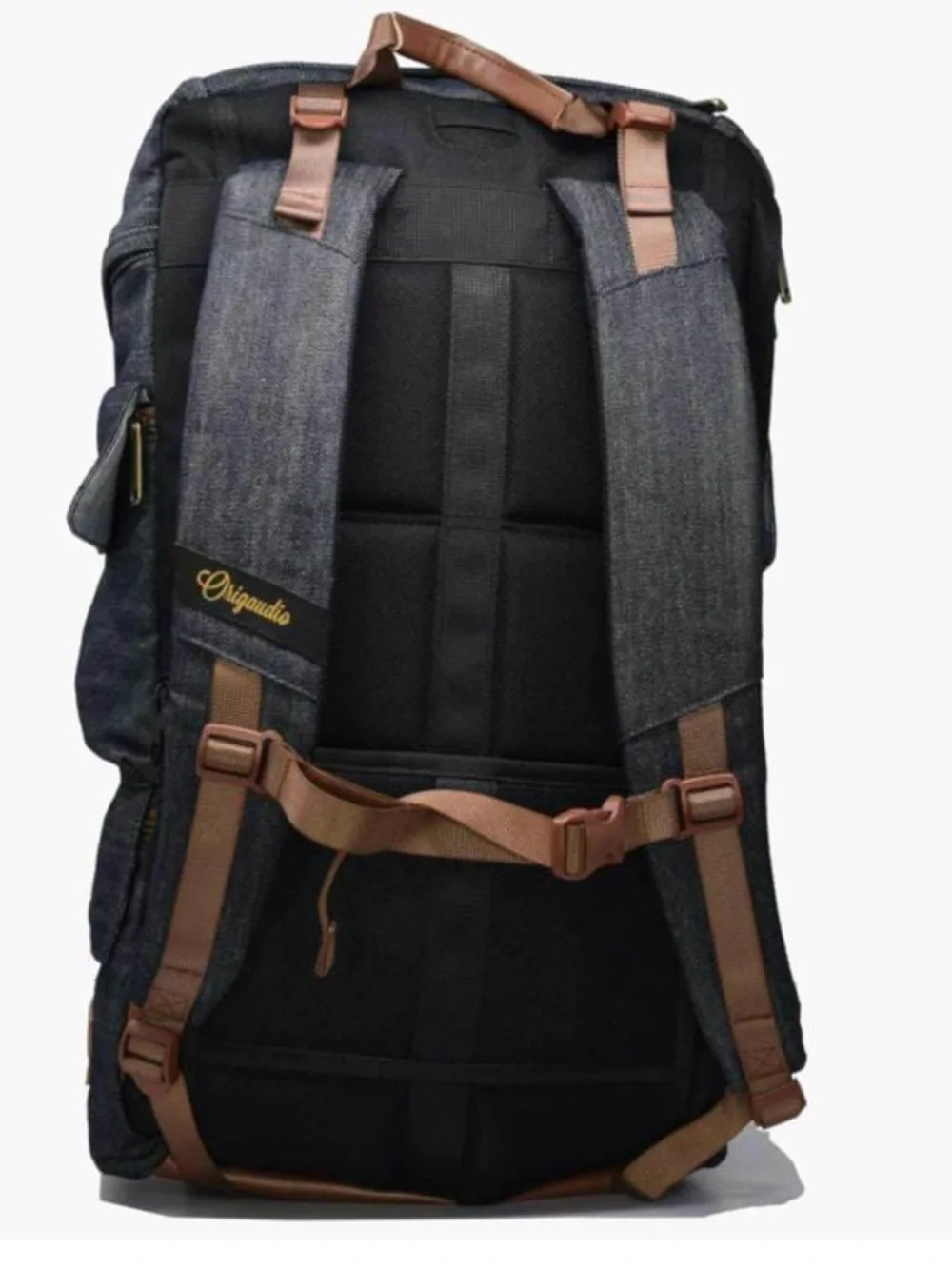 Like New Origaudio Denim Presidio Backpack